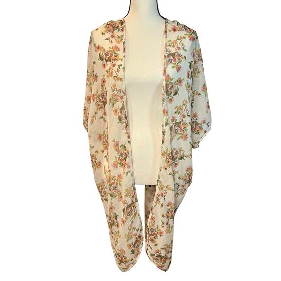 Live 4 Truth Women’s Floral Sheer Kimono Size L - Picture 1 of 5